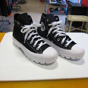 Converse Chuck Taylor All Stars Womens 9 Black Hi Top Canvas Platform Shoe's
